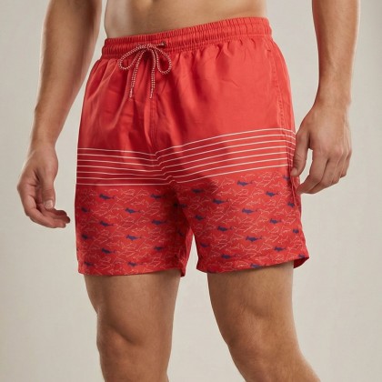 شورت برباط للرجال لون أحمر