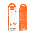 HOCO Data Cable X115 Fast Charge 240W Type-C to Type-C - White