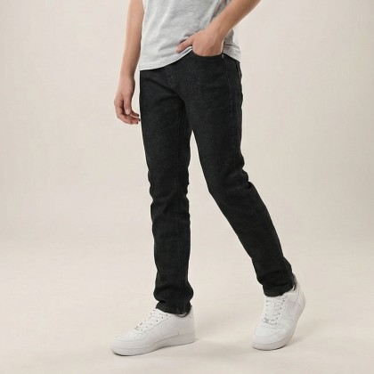 بنطال جينز سليم فيت ولادي لون أسود