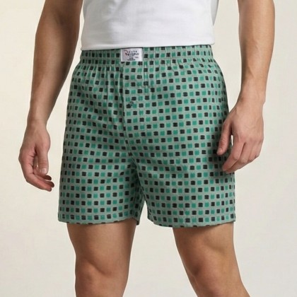 بوكسر بتصميم زر للرجال لون أخضر فاتح