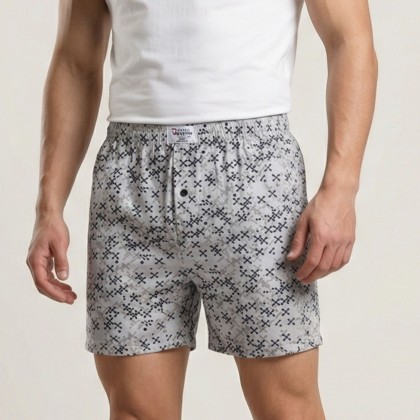 بوكسر بتصميم زر للرجال لون سكني