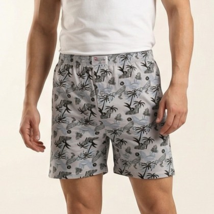 بوكسر بتصميم زر للرجال لون سكني