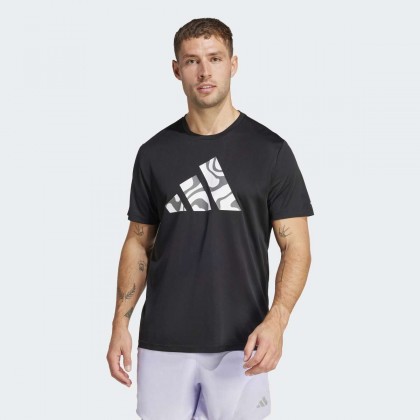 adidas Men's Run It Brand Love Tee - Black