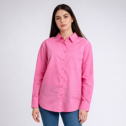 قميص ستاتي لون فوشي