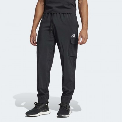 adidas Men's Essentials Small Logo Cargo Pants -Black