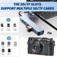 موزع USB HUB ذات 8 في 1 بتصميم عصري أنيق، مع مداخل SD/TF، ومنفذ صوت 3.5 ملم لتوصيل جميع أجهزتك بسهولة 