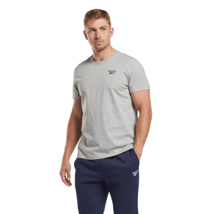 Reebok Mens' Identity Classics Small Logo T-Shirt- Grey