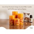 طقم شموع 4 قطع ORANGE