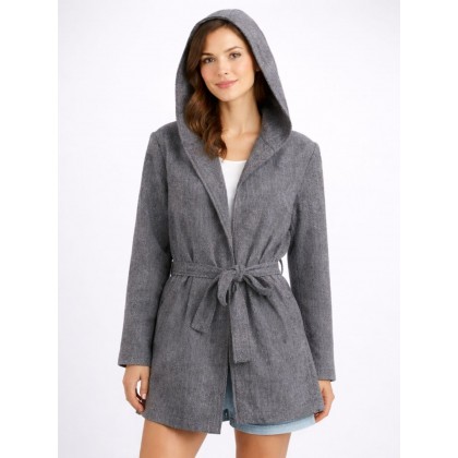 جاكيت بدون ازرار ستاتي لون رمادي