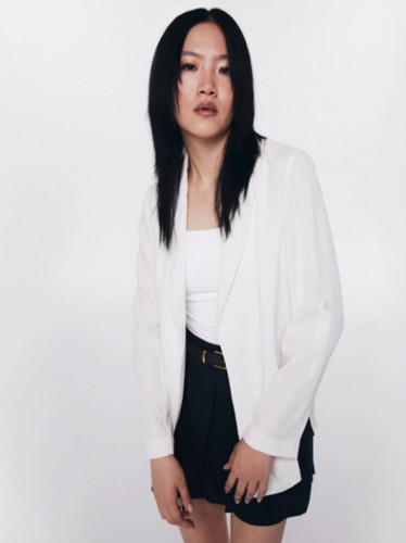 جاكيت ستاتي أبيض طويل