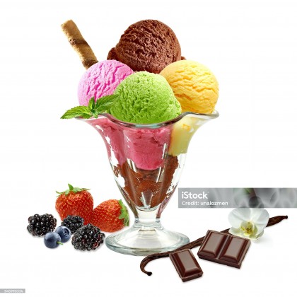 طقم 6 كاسات بوظة شكل وردة