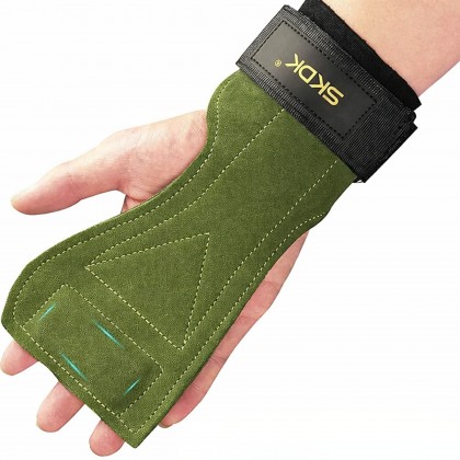 زوج مشد يد لرفع الاثقال لون زيتي