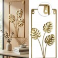 برواز حائط معدن ذهبي ورقة شجرة
