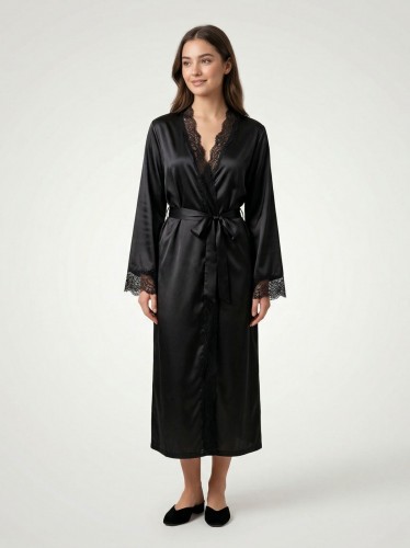 قميص لانجري للنساء لون أسود