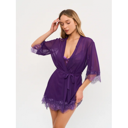 بيبي دول دانتيل (قطعتين) للنساء لون بنفسجي