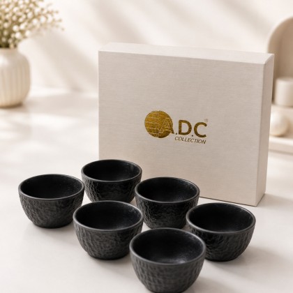 طقم 6 زبادي من ADC اسود