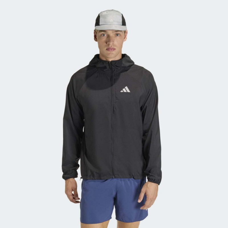 جاكيت — adidas Men's adi365 Running Essentials Jacket- Black