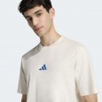 adidas Men's Essentials Small Logo Single Jersey Tee - Beige