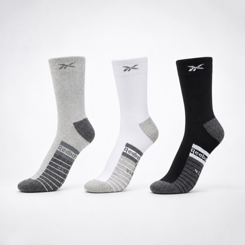 جوارب — Reebok Mens' Active Core Low-Cut 41-46 Socks (3 Pairs)
