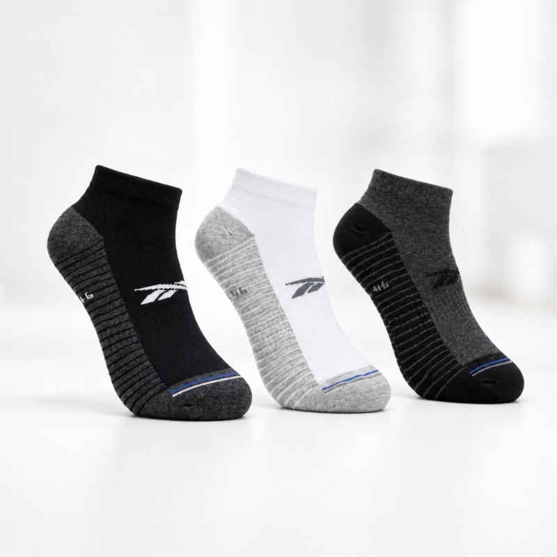 جوارب — Reebok Mens' Active Core Low-Cut 41-46 Socks (3 Pairs)
