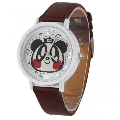 ساعة يد جلد ستاتية Panda