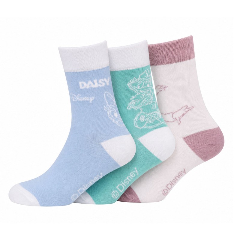 adidas Kid's Disney Daisy Crew (3 Pairs) Socks- جوارب ديزني دايزي (3 ازواج) للأطفال بألوان متعددة