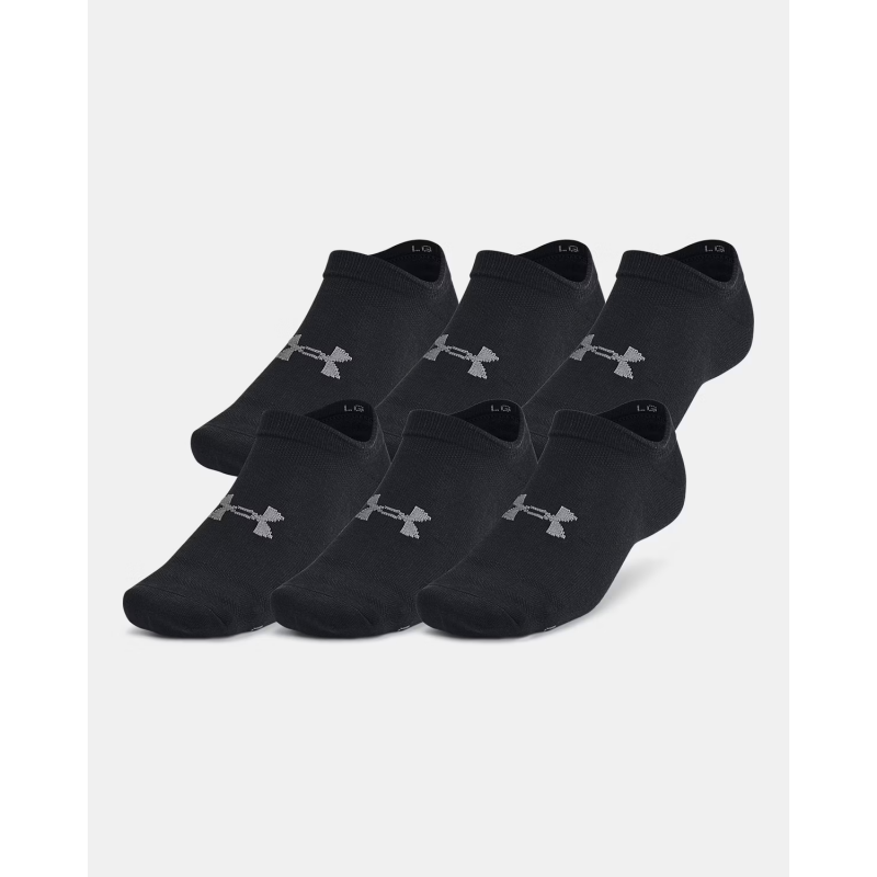 جوارب — Under Armour Unisex' Essential 6-Pack No-Show Socks