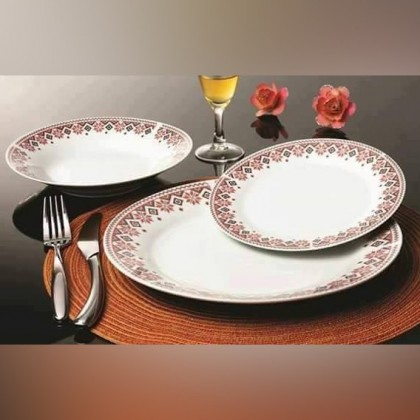 طقم صحون 18 قطعة بنقشة فلسطينية