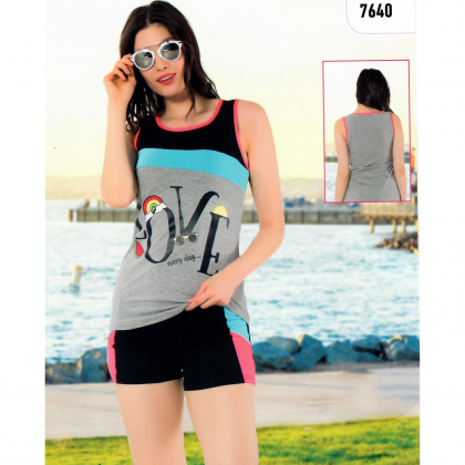 polkanبيجامة ستاتية تركية one size