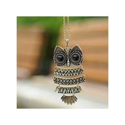 اكسسوار عقد انتيك مع تعليقة OWL