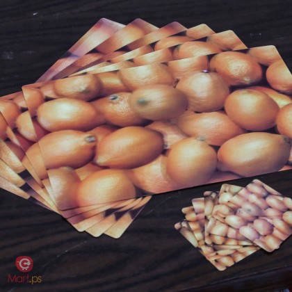 طقم مفارش سفرة بلاستيك 3d