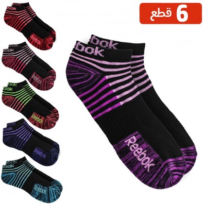 طقم جرابات 6 قطع للصبايا ( ساق قصير ) Reebok