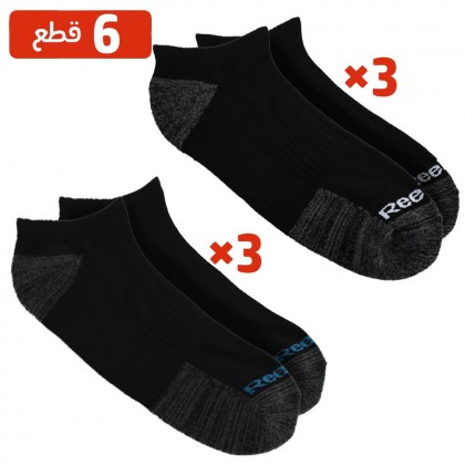 طقم جرابات 6 قطع للشباب ( ساق قصير ) Reebok