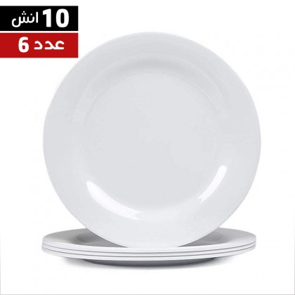 طقم صحون ميلامين 6 قطع 10 انش