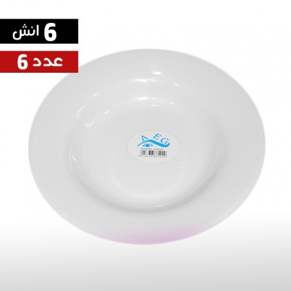 طقم ميلامين 6 قطه 6 انش عميق