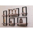 طقم رفوف خشبية 5 قطع Floating Shelves