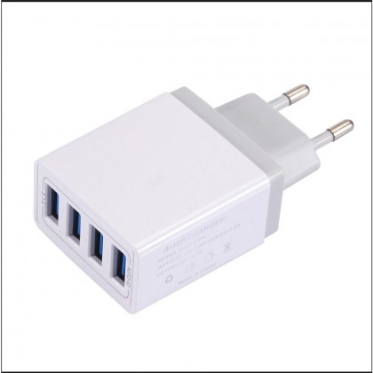 شاحن ٤ مداخل مع وصلة USB