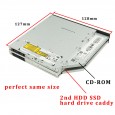 2.5 inch Universal Second HDD Caddy, SATA to SATA HDD Hard Drive Caddy, Thickness : 12.7mm