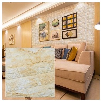 ورق جدران 3D مصنع من الفوم قياس 70×77 سم