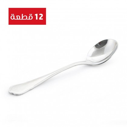 طقم ملاعق ستانلس حجم وسط12 قطعة