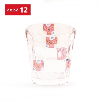 طقم كاسات زجاج كلاسيك 12 قطعة