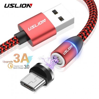 كيبل بطول 2 متر مع رأس مغناطيسي لهواتف Micro نوعية Uslion