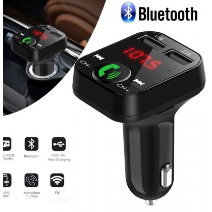 قطعة استقبال بلوتوث للسيارة بالاضافة لمدخلين USB