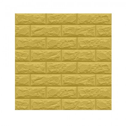 ورق جدران لاصق مقاوم للرطوبة سمك 7 مم ( 70×77 سم ) لون ذهبي