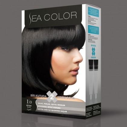 SEA COLOR صبغة شعر اسود 1/0 50مل