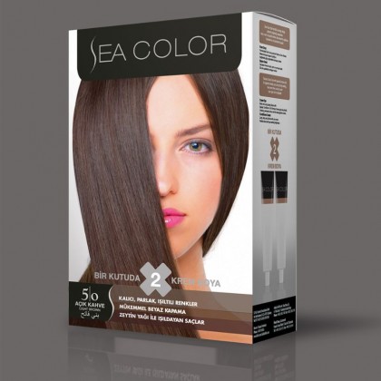 SEA COLOR صبغة شعر بني فاتح 5/0 50مل