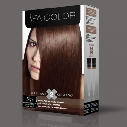 SEA COLOR صبغة شعر شوكولا ساخنة 5/77 50مل