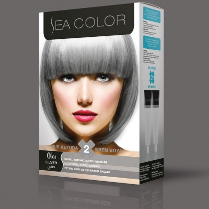 SEA COLOR صبغة شعر فضي 0/01 50مل