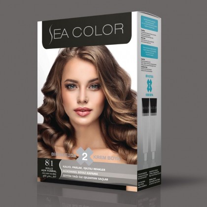 SEA COLOR صبغة شعر اشقر رمادي فاتح 8/1 50مل