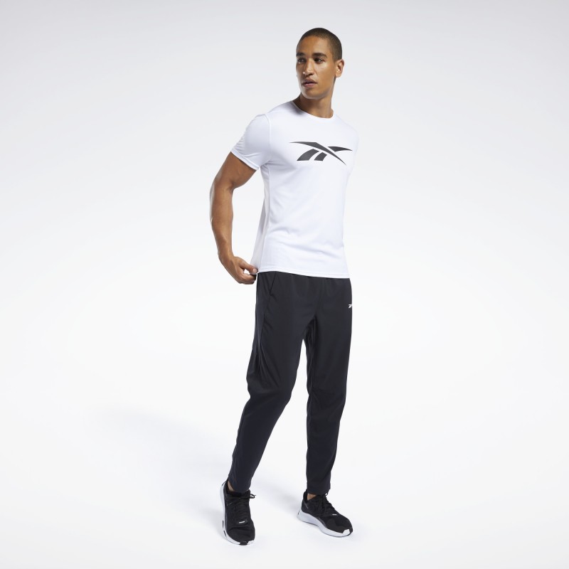 بنطلون ريبوك وورك ريدي ترك للرجال لون أسود - Reebok Men's Workout Ready Track Pants – Black